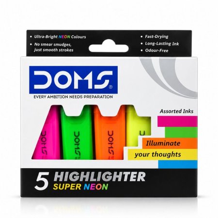 طقم اقلام فسفوري 5 الوان DOMS 81160